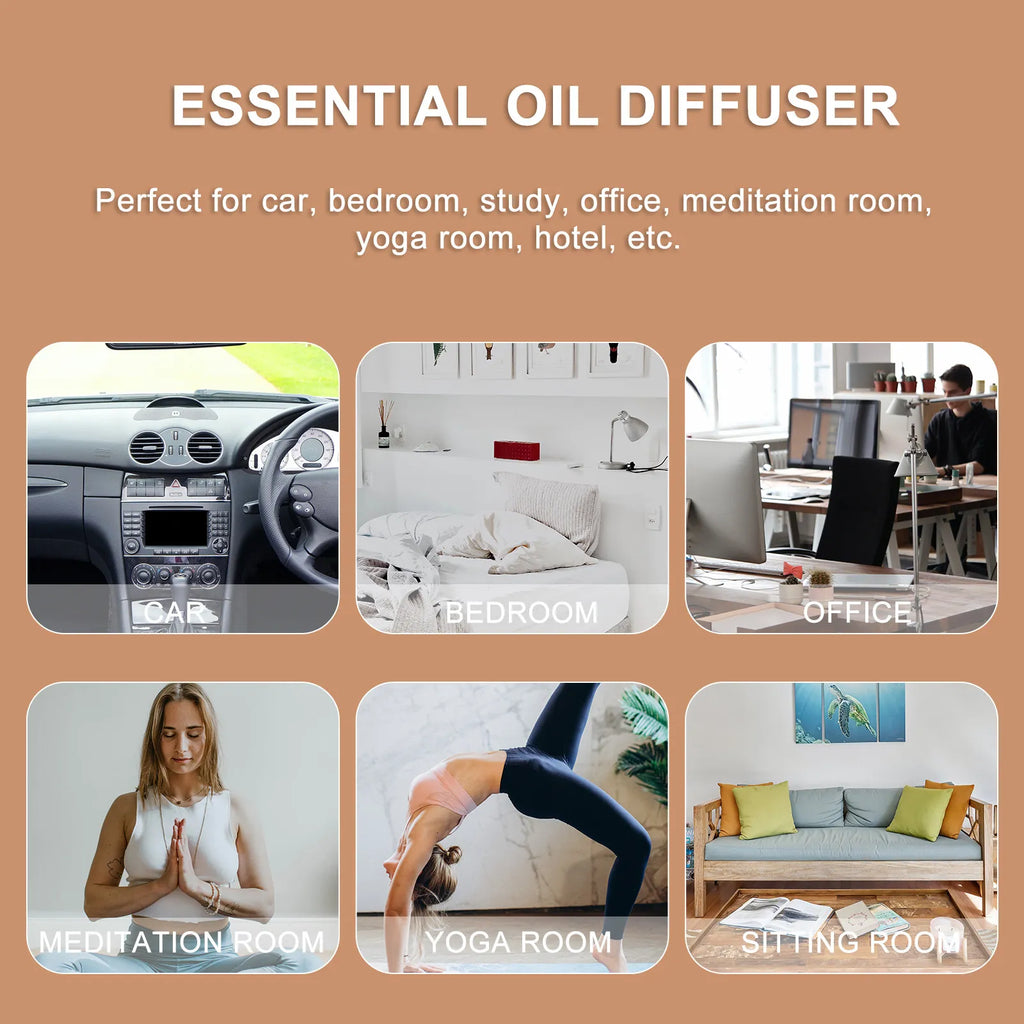 Premium Wooden Aroma For Home Office Car Essential Oil Lightweight Natural Perfume Diffuser Desktop Incense Diffuser Health Care