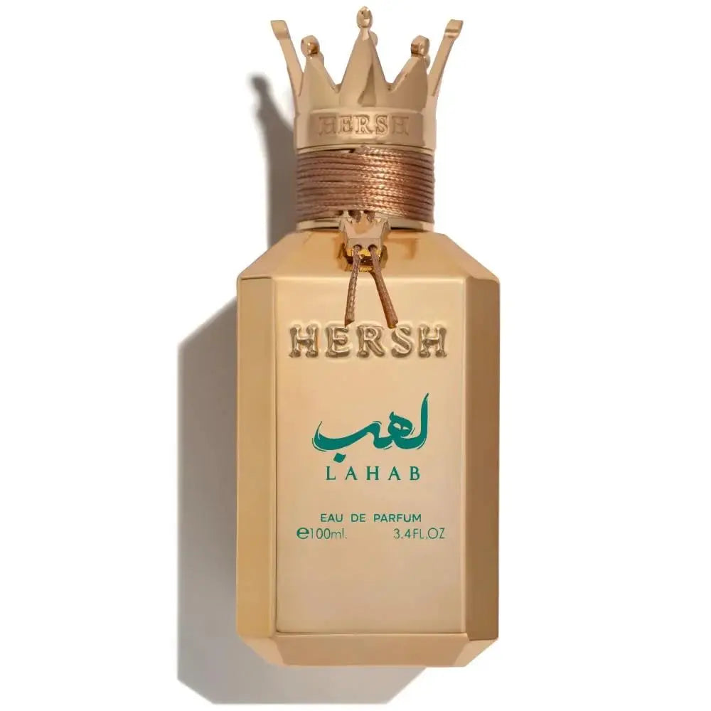 Hersh Lahab Perfume by Al Ezz Oud 3.4 oz EDP Spray, Harsh LahabLong Lasting Cologne Luxury Gold Crown Perfume