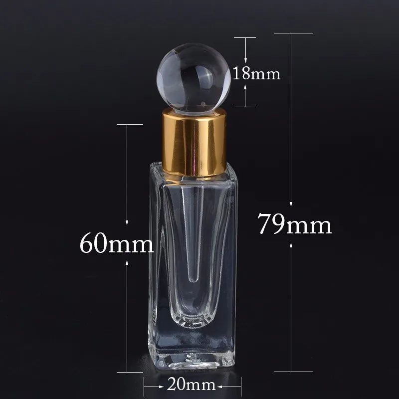 Perfume Drop Bottle Mini 7ml Essential Oil Attar Oud Glass Bottle with Glass Stick Stopper Bottle Packaging Fragrance Container