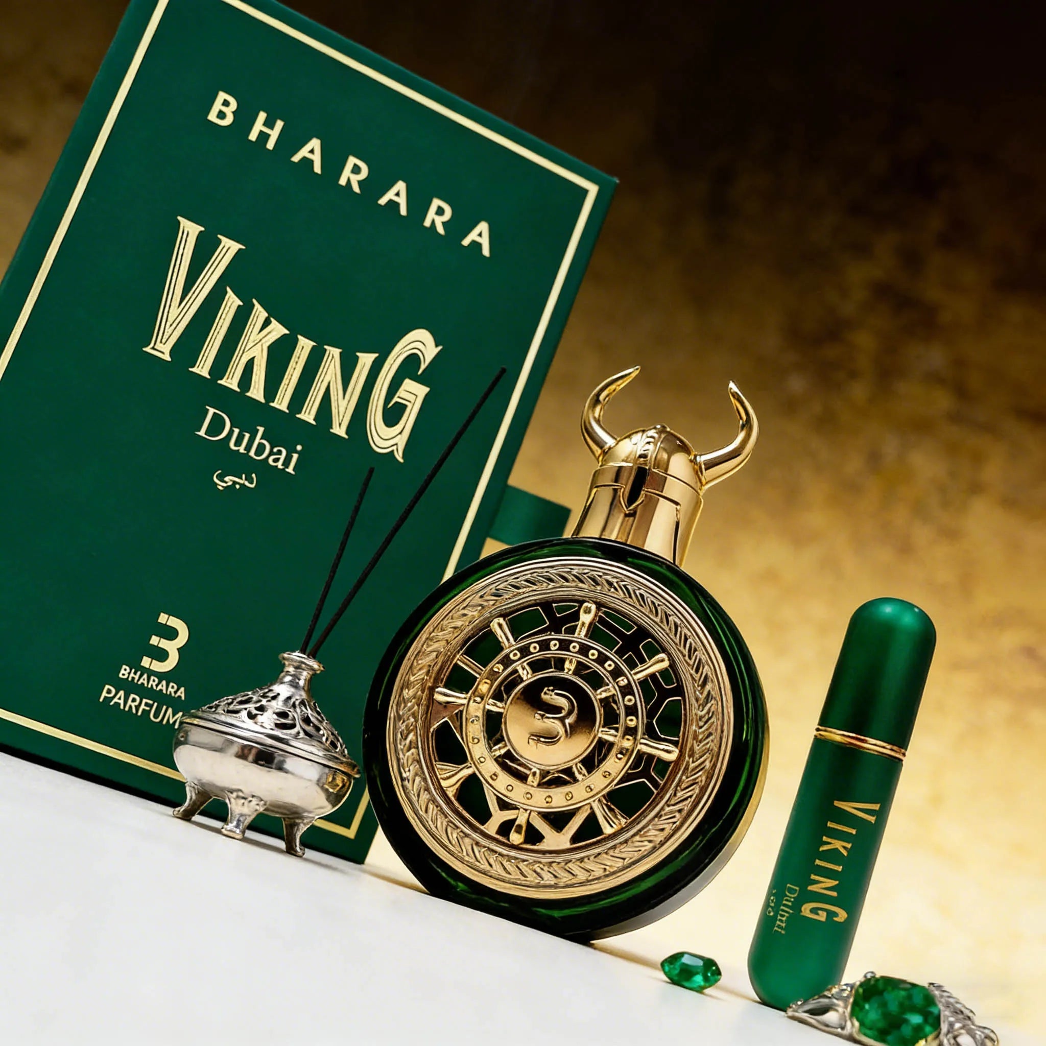 Bharara Viking Dubai Men's Perfume - Rich Amber & Oud Notes, Ideal Gift for Any Occasion