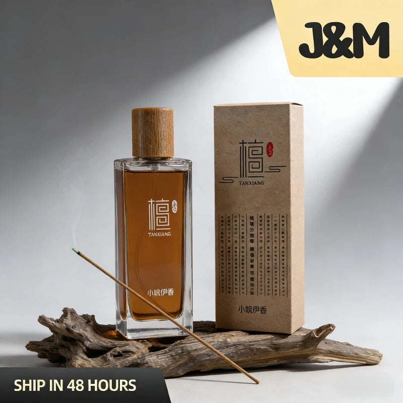 Men Women Ebony Agarwood Balsams Long Lasting Woody Fragrance High Quality 50ml Chinese Temple Sandalwood Incense Perfume
