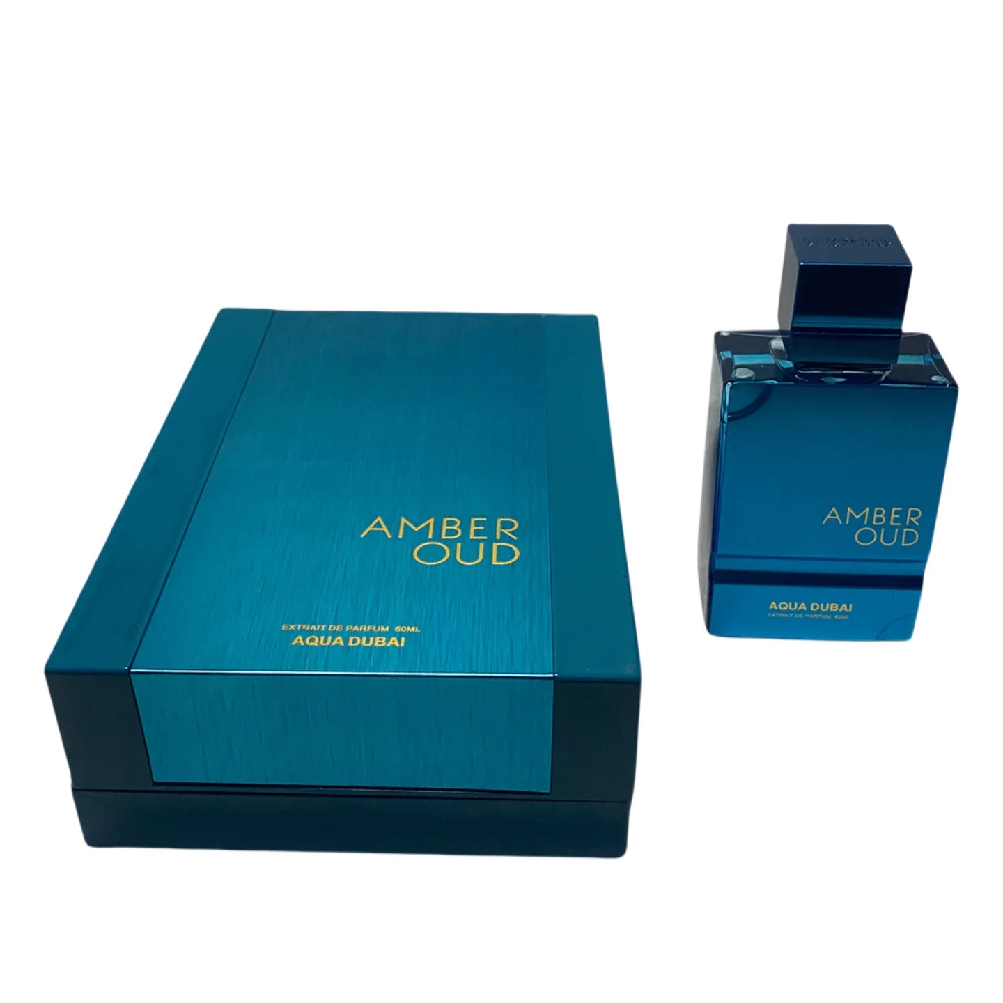 Amber Oud Aqua Dubai Extrait de Parfum: Vibrant Blue Bottle, Fresh Aquatic Scent for Men
