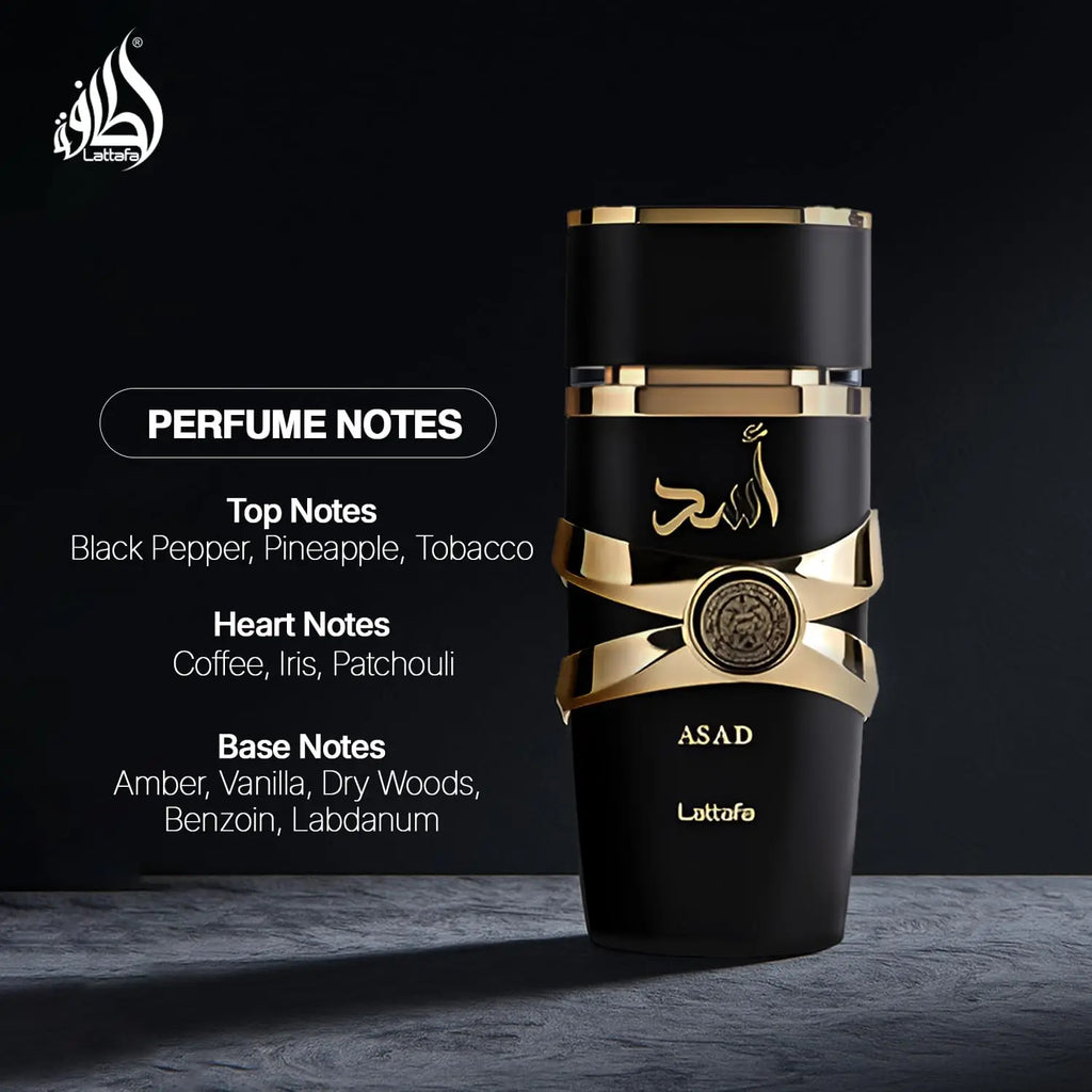 Lattafa Perfumes Asad for Unisex Eau de Parfum Spray, 3.4 Ounce