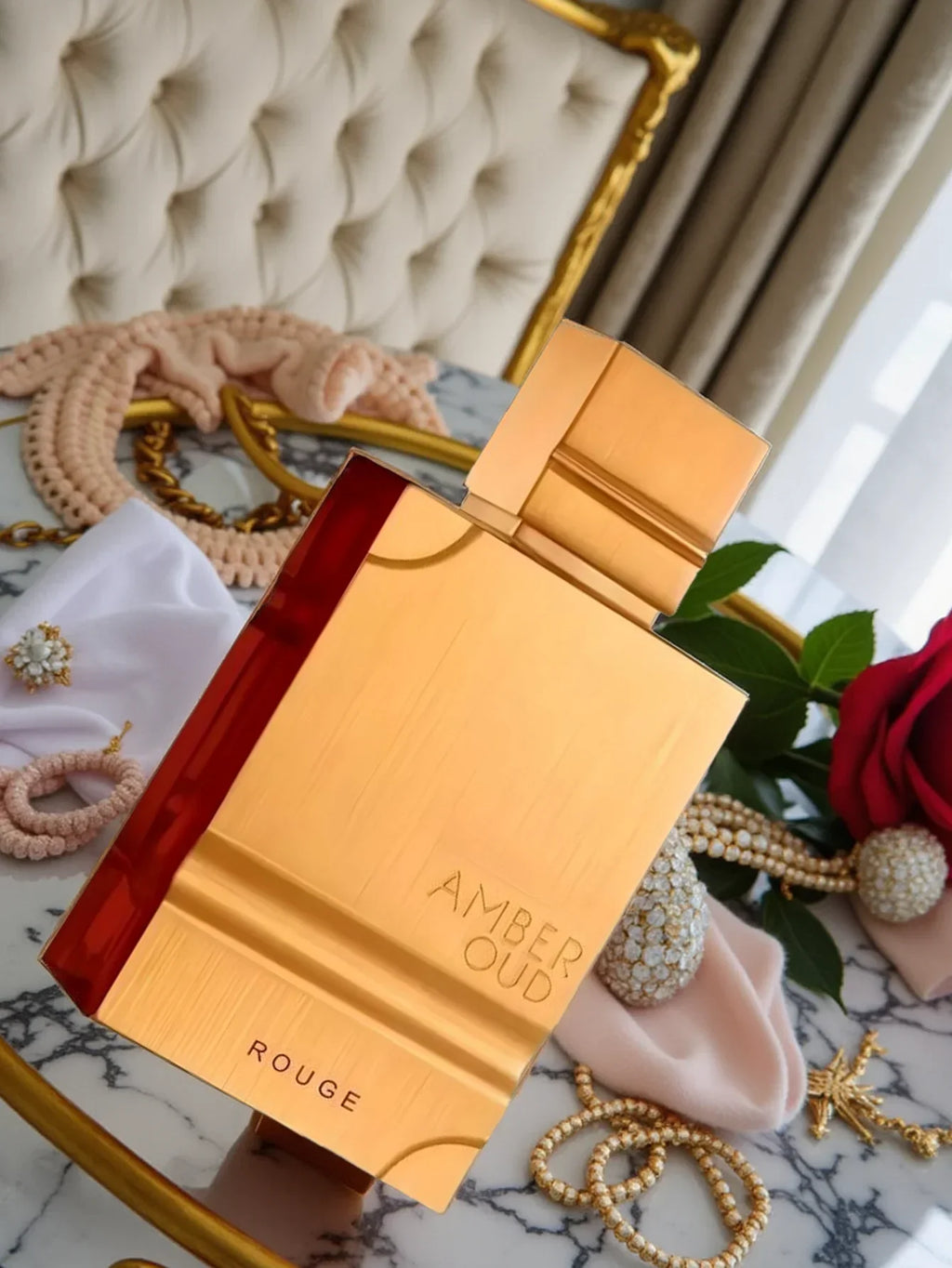 Al Haramain Amber Oud Rouge Eau De Parfum 60ml  SingleBottle Sweet Amber Woody Scent Long Lasting Holiday Gift For Men Women